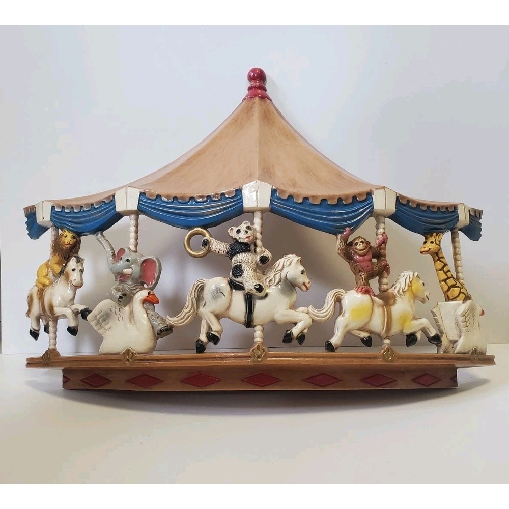 Vtg 1979 Universal Statuary 652 Homco Circus Animal Carousel Wall Plaque Decor